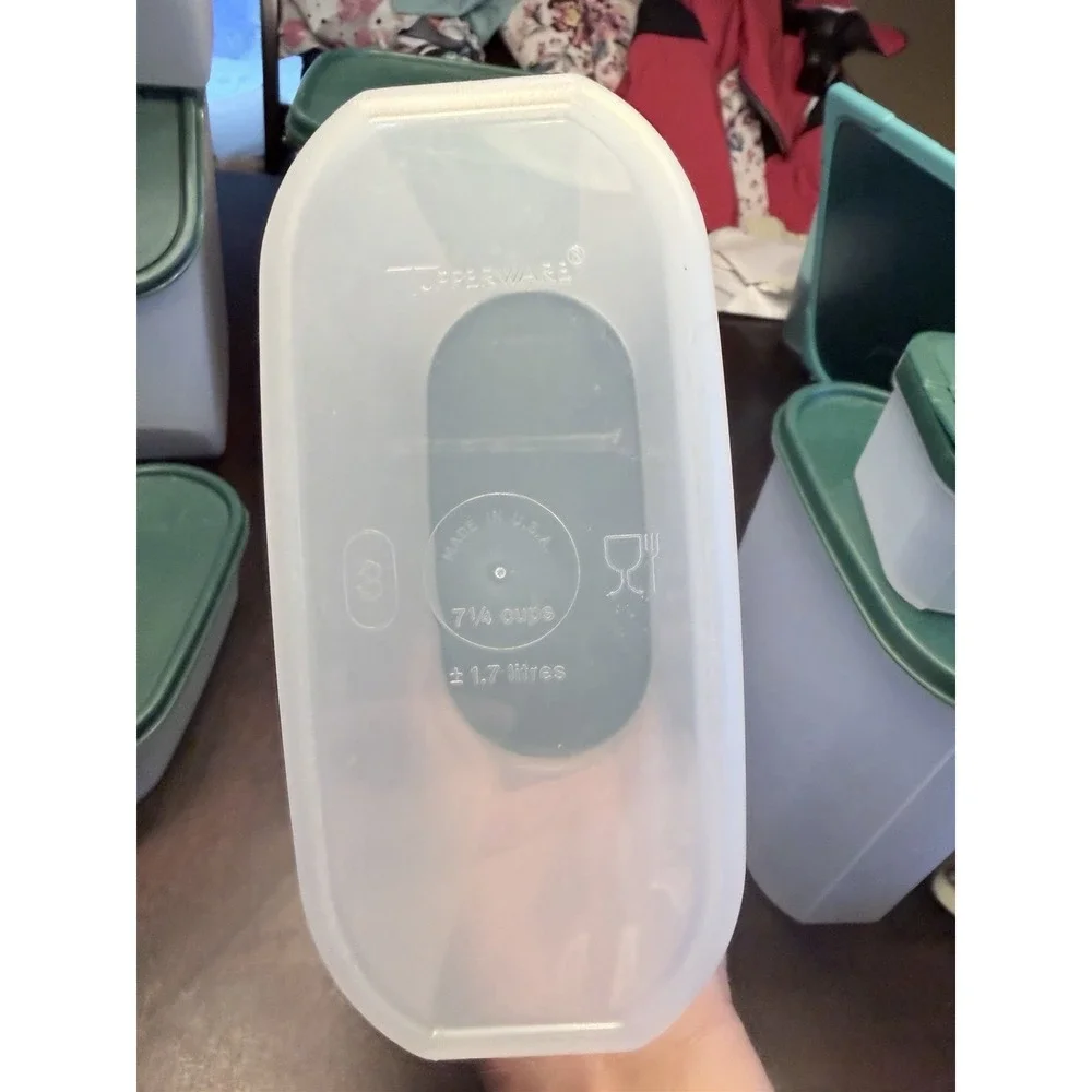 Tupperware Modular Mates Set Of Nine With Lids Green